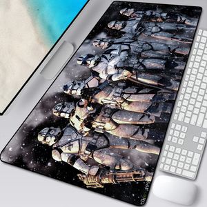 Mouse pads pulso descansa 90x40cm grande teclado de jogos computador gamer tablet mesa mousepad com bloqueio de borda xl escritório jogar ratos tapetes 231204