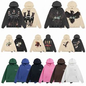 Mevcut Tasarımcı Mektubu Baskı Sokak Giyim Erkekleri Vahşi High Street Hoody Temsilcisi Hoodie Sıradan Amerikan Trend Uzun Kollu Gevşek Çift Hoodies A3