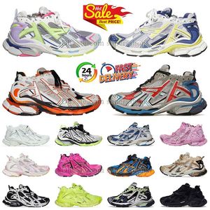 Track Runner 7 7.0 Designer-Scarpe Sapatos Homens Mulheres Tamanho Grande 12 EUR 46 Paris Runners 77.0 Plataforma Sneaker Triple S All Preto e Branco Roxo Retro Marrom Tênis de Caminhada