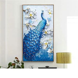 Diamond Painting ZS002 DIY Kit Peacock Picture Full Round Drill Inlaid Embroidery Craft Cross Stitch Home Decor 231205