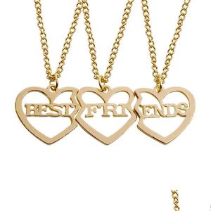 Pendant Necklaces Broken Heart Necklace 3Pcs A Set Jewelry Valentines Day Gift Best Friends Pendant Necklaces Drop Delivery Jewelry Ne Dh7Zd