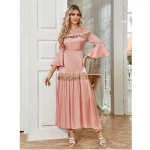 Abbigliamento etnico 2023 Moda autunno Abaya Nappa Paillettes Donne musulmane Abito lungo maxi Turchia Arabo Caftano Islam Eid Partito Marocco Abiti