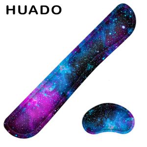 Mouse Pads Wrist Rests Galaxy Ergonomisk tangentbord vila skrivbord frisk momery skumdyna support kudde speltillbehör för kontor 231204