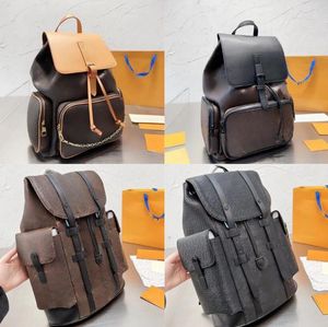 Högkvalitativ väska kvinnor designer män reser ryggsäck klassisk tryckt belagd duk parkett läder satchel rese bokväskor