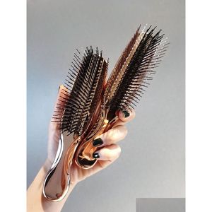 ヘアブラシMasrブラシ日本のプレミアムヘッドスクロップシャンプーウェットプラスチックデタングリングクリーニングクリーニングローズゴールド高速ドロップデリバリーdhfim