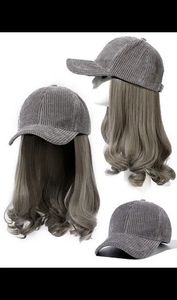 Бейсбольные кепки 05-wu, модные вьющиеся волосы, вельветовая шляпа, лоскутное шитье, бейсболка с накладными волосами, женская бейсболка с козырьками для отдыха, кепка 231204