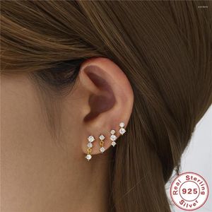 Orecchini con perno AIDE 925 Sterling Silver Arrivo 4 pz/set Zirconia Per Le Donne Handmake FAI DA TE Asimmetrico Ear Studs Set di Gioielli