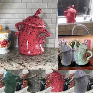 Objetos decorativos estatuetas frascos com na moda bonito cozinha armazenamento de alimentos acessórios de decoração para casa decoraO Kawaii 231204