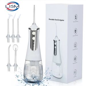 Outra Higiene Oral LISMO Portátil Irrigador Água Flosser Dental Jet Ferramentas Escolha Limpeza Dentes 350ML 5 Bicos Boca Lavar MáquinaFloss 231216