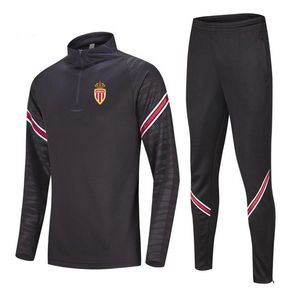 En Yeni Dernek Sportif De Monaco Futbol Eğitimi Erkeklerin Takipleri Jogging Ceket Setleri Çalışma Spor Giyim Futbol Evi K2756