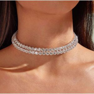 Collana con diamanti coltivati in laboratorio di moda Certificazione IGI Oro taglio brillante rotondo Prezzo all'ingrosso all'ingrosso Donna