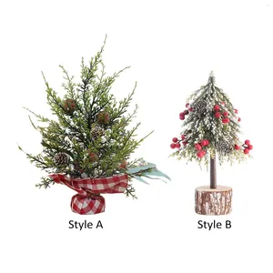 Decorazioni natalizie Mini albero artificiale Simulazione Ornamento decorativo Decorazioni per la casa per tavolo da festa Regali di festa Camera da letto