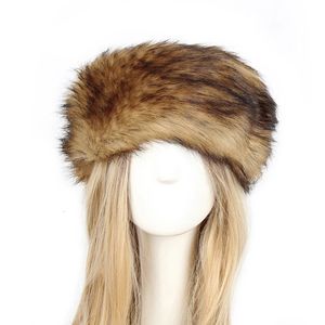 Tuzak şapkaları kadın kış sahte kürk şapka sıcak yumuşak kabarık kürk kadın kapağı lüks kaliteli tavşan kürk bombacı şapkaları kızlar için 231204