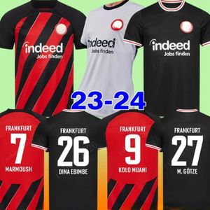 23 24 Eintracht Soccurio di Francoforte Jerey M.Gotze a casa via Jerey Kostic Sow Klammers Kamada Hinteregger 2023 2024 Terzo 3 ° uomo Kit Kit Shirt da calcio