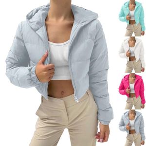 Women's Jackets Women Winter Warm Thickened Overcoat Long Sleeve Solid Color Cardigan Short Coat Jacket With Teal Sweater