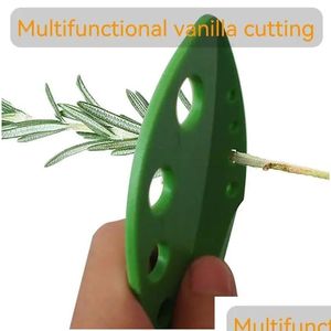 Other Kitchen Dining Bar 1Pc Mtifunctional Herb Cutter Vegetable Stripper Suitable For Parsley Beets Kale And Vegetables Stem Leaf Sep Dh0K4