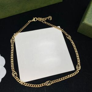 Gold Necklace G Designer Jewelry Fashion Necklace Gift Men's Long Letter Chain Necklace Men's and Women's Gold Chain Jewelry Party