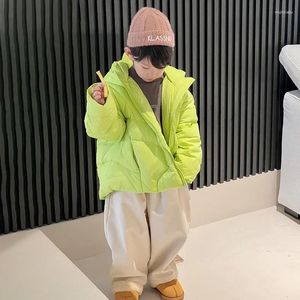Down Coat Children's Jacket 2023 Winter Clothing Small And Medium Boys Fashionable Warm Handsome Top Tide