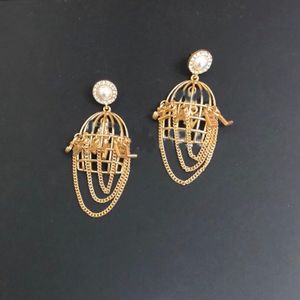 fashion vintage stud earrings luxury alloy designer earring letters jewelry women 18k plated diamond valentine Wedding Gifts