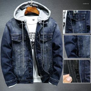 Erkek Ceketler Zip-up Hoodies Sokak Giyim Denim Kapüşonlu Ceket Çok Cep Çok Cep Açık Dış Mekan Dış Giyim Markası Yüksek Kaliteli Giyim