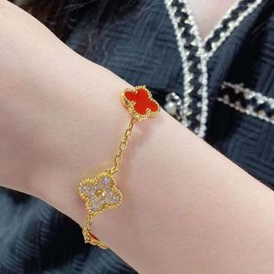 Van Clover Bracelet New High Quality Clover Bracelet Ins Fives Simple Hundred Ladies Couple Bracelet Gift