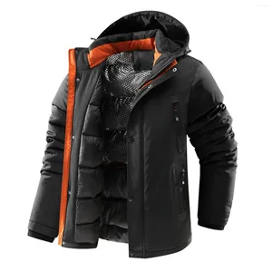 Erkek ceketler orta uzun yastıklı ceket kalın soğuk ve sıcak pole erkek ceket açık havada yalıtımlı tarla kış