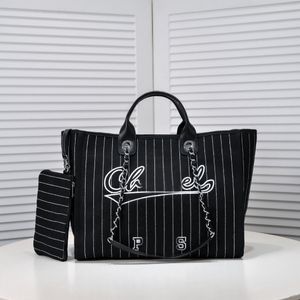 Famosa borsa da spiaggia designer di lusso Borsa da shopping da donna regalo grande borsa da uomo Portafoglio moda Borse da spiaggia grandi in tessuto di cotone Tote da viaggio Borse a tracolla a tracolla