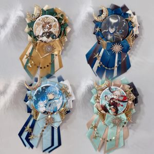 Neck Ties DIY Anime Cosplay Alloy Chain Fill Pain Bag Itabag Lolita Bar Pins Brooch Bowtie Gift Backpack Badge Holder Base Tray 231215