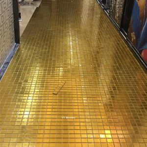 Bakgrundsbilder Acid Alkali Resistant Imitate Gold Foil Glass Mosaic Tile For Royal Temple Pool Badrum Väggskydd Klistermärke Tak308B