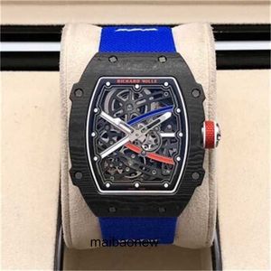 Mechanische Uhr Rm6702 Luxus-Armbanduhr Carbon-Zifferblatt Automatische Armbanduhren Schweizer Uhren Serie Französische Faser y0F8E mit Logo Originalverpackung