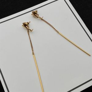 Fashion Tassel Earrings Designer Jewelry Stud Earring For Women Earings Hoop Gold Letter Y Pendant Studs Elegant Wedding Gift Box 296o