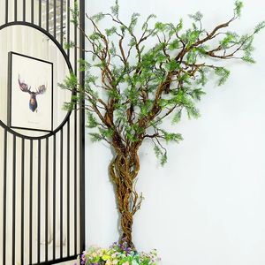 Christmas Decorations 1 bouquet Artificial fake tree Bonsai Plants Pine branches liana Wall Hanging Rattan Plastic flexible flower vines Wedding Decor 231205