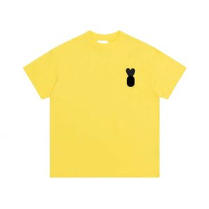 Designerka T Shirt Najwyższa jakość Summer Nowy trend wszechstronny haft brzoskwini luźna okrągła szyja krótki rękaw męski koszulka T-shirt