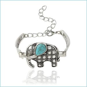 Braccialetti con ciondoli Braccialetti con ciondoli Designer vintage Retro Elefante Gufo Braccialetti di gioielli Boho Braccialetti di gioielli con consegna di goccia Dhpqh