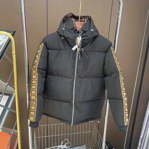 Giacche Uomo Piumini Parka Piumino nero con cappuccio Casual Outdoor Inverno Caldo cerniera ispessita Cappotti corti firmati kaki