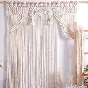 Tapestries Wedding Background Macrame Curtain Tapestry Handwovwen Tassel Pendant Bohemia Door Curtain Tapestry Window Curtain Tapesrtry 231205