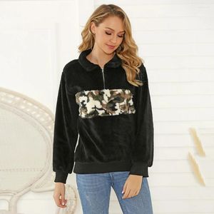 Women's Jackets Wear Selling Autumn And Winter Fashion Style Hoodie Female Camouflage Splicing Jacket Coat