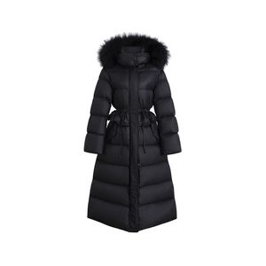 2023 Nowy czarny płaszcz Odłączany długi styl popularny biały płaszcz dla kobiet w zimie