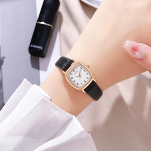 Armbanduhren Mode Frauen Luxus Uhren Damen Handgelenk Studenten Kleine Leder Quadratische Quarzuhr Für Geschenke Relogio feminino