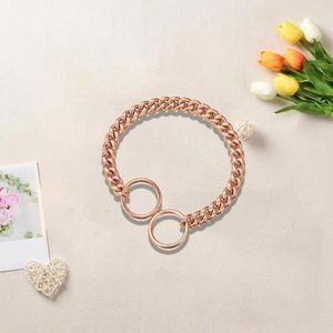 Dog Collars Pet Neck Circle Stylish Stainless Steel Necklace Comfortable Chain Collar Fashionable Accessory For Beloved Easy