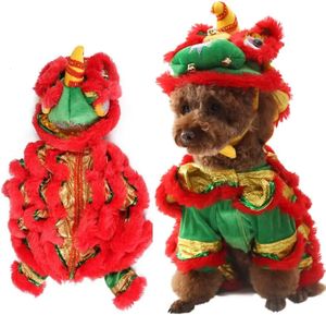 Abbigliamento per cani Costume per cani Simpatico costume per cani da danza del leone Costume per animali domestici Danza del leone Abbigliamento per danza del drago Ottimo per Halloween Natale e cosplay 231205