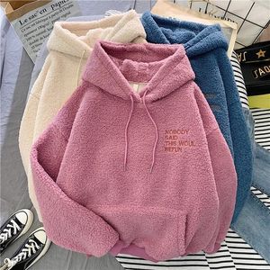 Men's Hoodies Sweatshirts Autumn Winter Thick Warm Coat Velvet Cashmere Women Hoody Sweatshirt Solid Blue Pullover Casual Tops Lady Loose Long Sleeve 231205