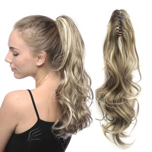 Sentetik peruklar sentetik pençe hacimli kıvırcık kuyruklar uzun dalgalı saç parçası kuyruk siyah kahverengi sarışın renkli saçlar kadınlar için 231204