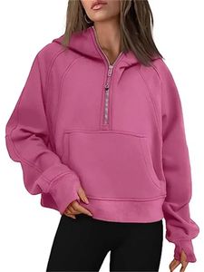 Kadın Spor Yarım Zip Hoodie Gevşek Şort Yün Süvari Katı Sonbahar Hoodie Pullover Street Shirt Y2K Giyim 231205