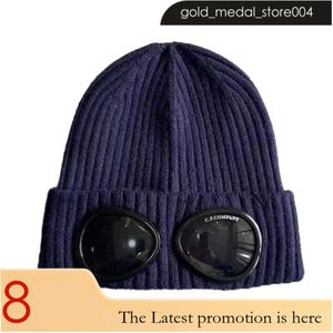 Stones Island Caps Men's Designer Ribbed Knit Lens Hats Kvinnors extra fina Merino Wool Goggle Beanie Officiell webbplatsversion CP 751