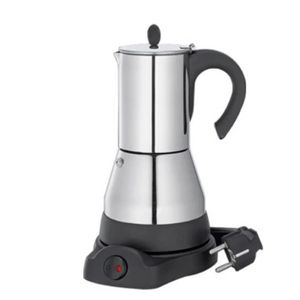 6 Kahve Bardakları Coffeware Setleri Elektrikli Geyser Moka Maker Kahve Makinesi Espresso Pot Expresso Percolator Paslanmaz Çelik Ocak 292W