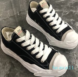 Ayakkabı Maison Mihara Yasuhiro Orijinal Sole Low Cut Tuval Erkekler için Kadınlar Miharayasuhiro Toe Cap Sneak