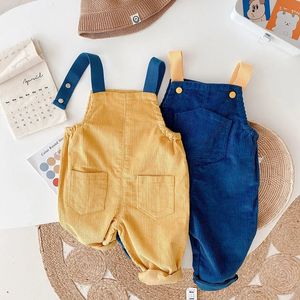 Jumpsuits MILANCEL Autumn Kids Pants Corduroy Boys Jumpsuits Girls Overall 231204