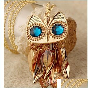 Anhänger Halsketten Halskette Anhänger Stil Vintage Männer Frauen Beautifly Mode Accessoires Eule Ketten Drop Lieferung Schmuck Dhy9R