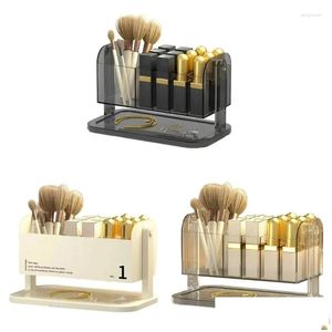 Storage Boxes Bins Makeup Desktop Cosmetic Box For Lipstick Jewerly Brush Drop Delivery Home Garden Housekeeping Organization Dhxzu